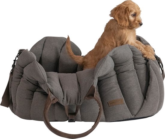 AB Cow Plush Draagtas Wit / Mokka XS