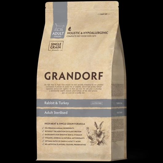 GD-Cat - Rabbit & Turkey - Adult Sterilized - 2 Kg