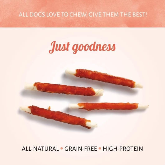 Raw Hide White + Chicken Roll 5" 100st