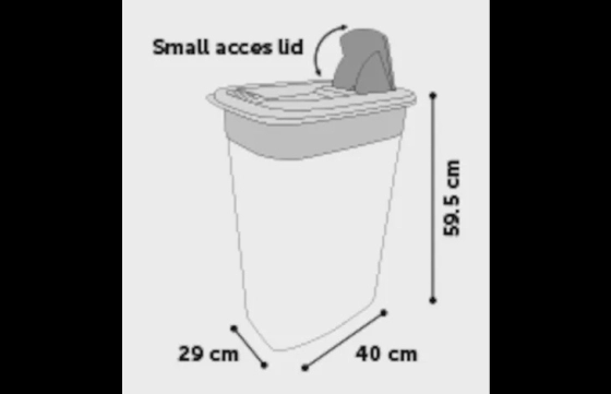 Voerton June Rechthoekig Taupe & Wit 43liter
