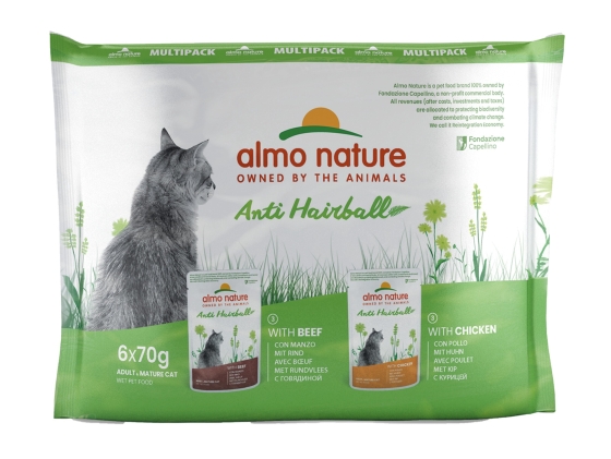 Cats MultiPack Anti-Hairball- Rund & Kip 6x70g