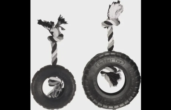 Speelgoed Gladiator Band met touw Zwart Small