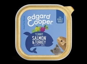 Edgard&Cooper hond adult kuipje zalm&kalkoen 300gr