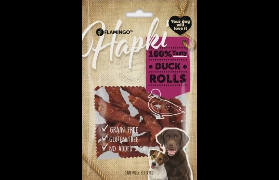 Snack Hapki Rol met eend 85g