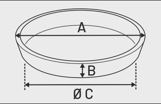 Eetschaal Nala Rond Zwart & Wit 180ml
