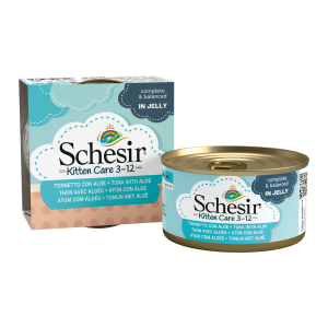 Schesir Kitten 3-12 tonijn aloe gelei 85gr