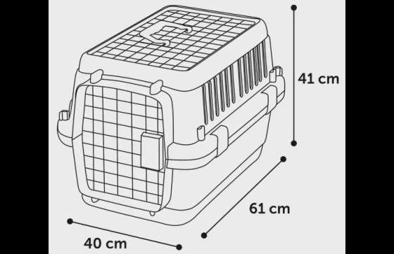 Flamingo Transportkooi Neto Donkergrijs Small