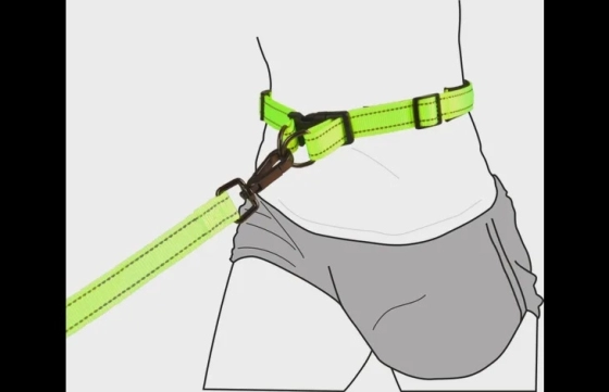 JOGGINGLIJN + HEUPRIEM DIRAN M LIJN 118CM / RIEM 76-100CM