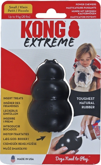 Kong hond Extreme rubber small, zwart