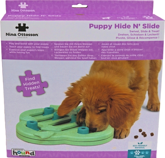 Nina Ottosson puppyspel puppy hide n’ slide, groen