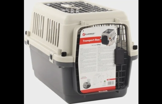 Flamingo Transportkooi Neto Donkergrijs Small