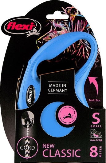 flexi rollijn CLASSIC cord S blauw, 8 meter