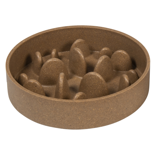 Bamboe Kom Slow Feed Hard Beige 750ml