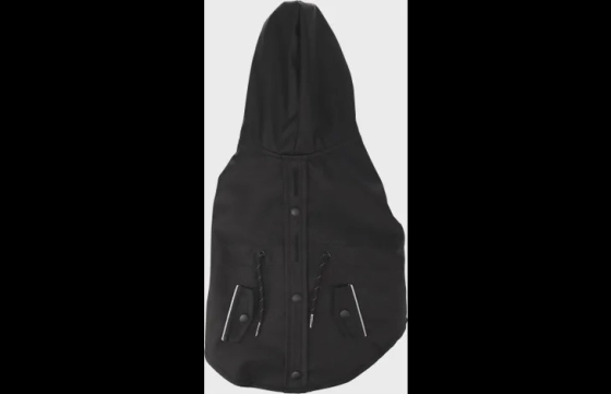 Regenjas Toto Zwart 30cm