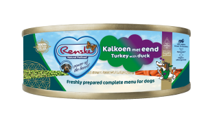 Renske vers vlees maaltijd hond kalkoen/eend 95gr