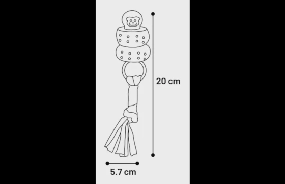 Speelgoed Puppy Bunty Ring Taupe