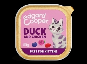 Edgard&Cooper kat kitten paté eend&kip 85gr