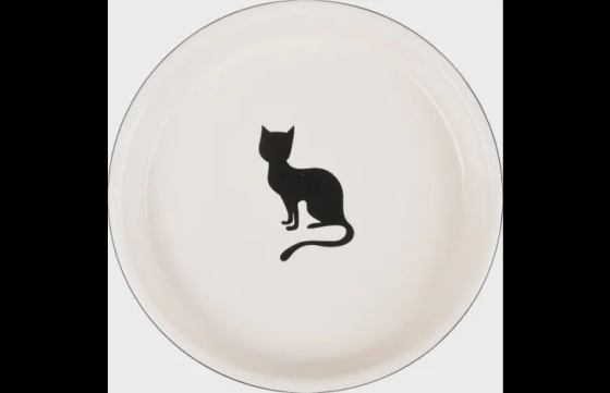 Eetschaal Nala Rond Zwart & Wit 180ml