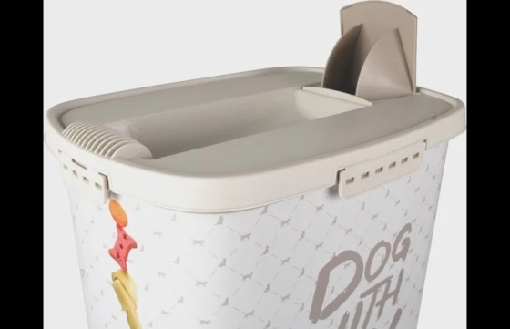 Voerton June Rechthoekig Taupe & Wit 43liter