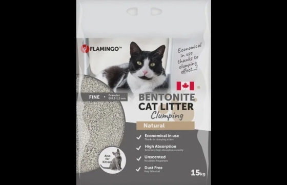 Kattenbakvulling Bentoniet Fijne korrels Klonterend