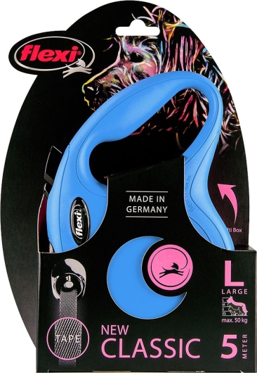 flexi rollijn CLASSIC tape L blauw, 5 meter