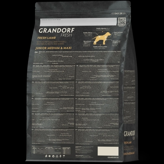 GF-Dog - Fresh Lamb - Junior Medium & Maxi Breeds - 1 Kg