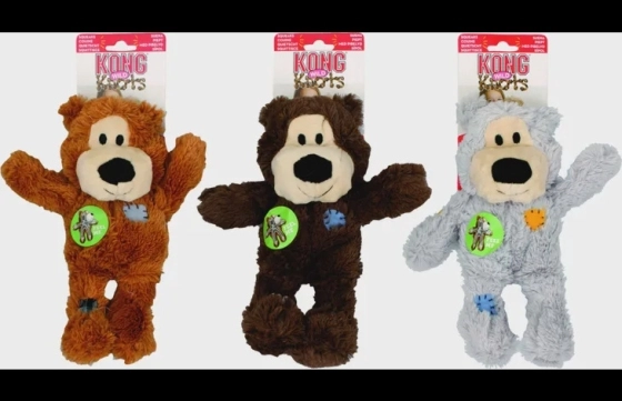 Kong® Speelgoed Wild Knots Beer met touw Meerdere kleuren XS