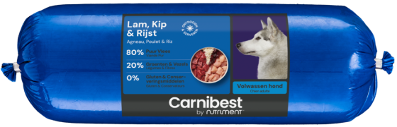 Carnibest Lam, Kip & Rijst 1kg