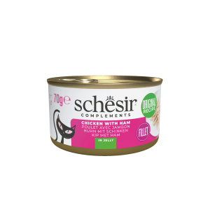 Schesir Complementary kat blik gelei kip&ham 70gr