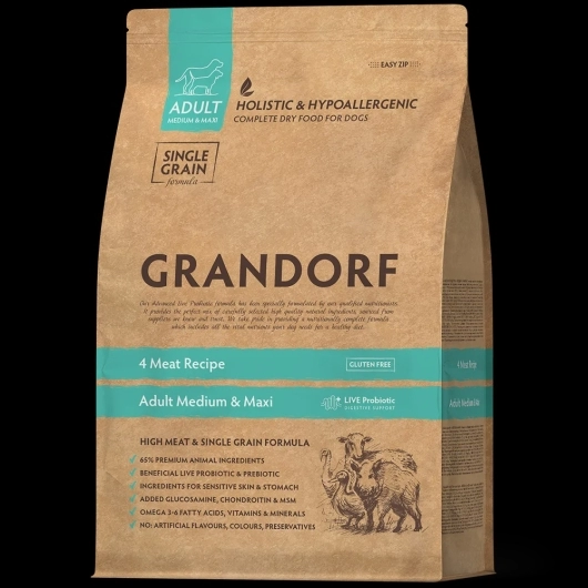 GD-Dog - 4 Meat  - Adult Medium & Maxi Breeds - 1 Kg