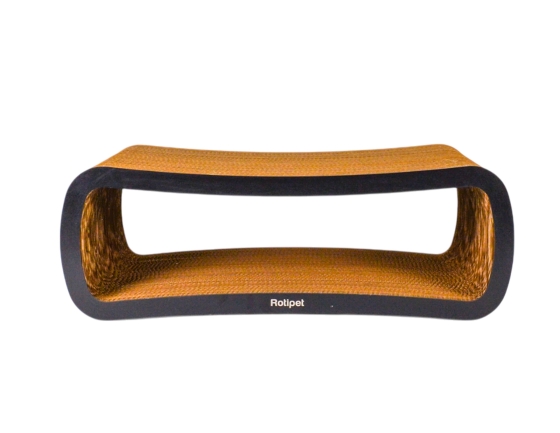 Krabkarton Kat Lounge MDF zwart L 68cm