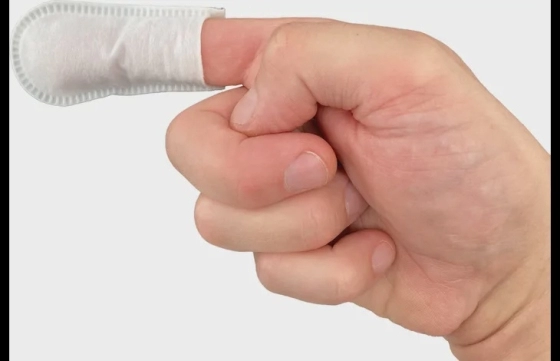 Reinigingsdoekje Reini voor tanden Munt vinger Geïmpregneerd doekje