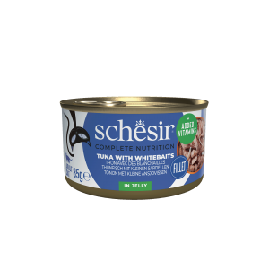 Schesir Complete&Balanced kat blik gelei tonijn&witvis 85gr
