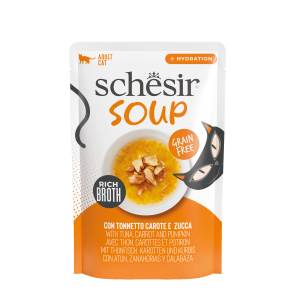 Schesir Complementary kat pouch soup tonijn&pompoen 40gr