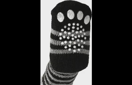 Sokken Sockies 4 st Zwart & Grijs S