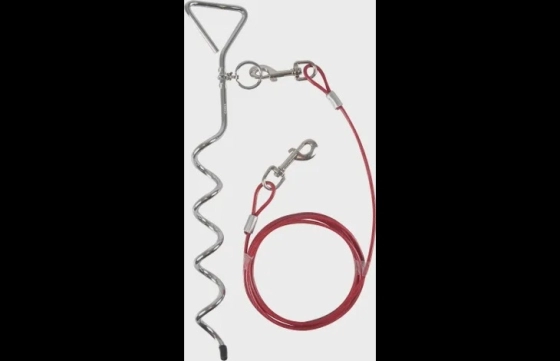 Grondpin met aanlegkabel Pilka Zilver