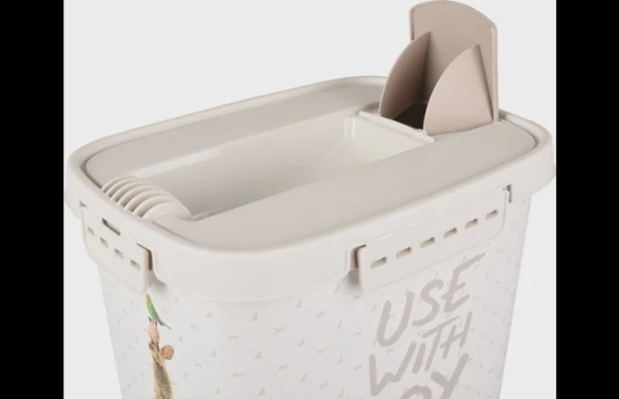 Voerton June Rechthoekig Taupe & Wit 8,4liter