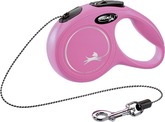Flexi rollijn CLASSIC cord S roze, 8 meter