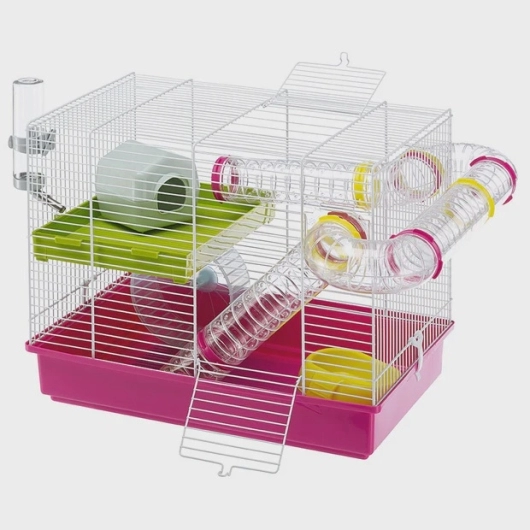 LAURA - Hamster cage on two floors, complete with tubes