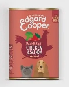Edgard&Cooper hond senior blik kip&zalm 400gr