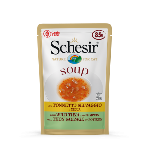 Schesir kat pouch soup tonijn&pompoen 85gr