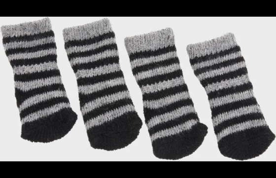 Sokken Sockies 4 st Zwart & Grijs S