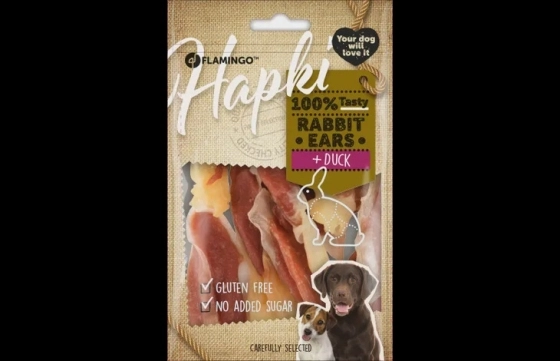 Snack Hapki Konijnenoren met eend