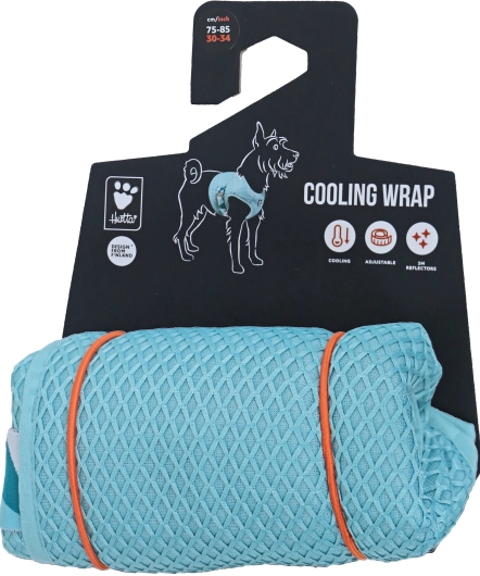Hurtta Cooling Wrap aquamarine, 75-85 cm