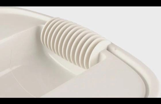 Voerton June Rechthoekig Taupe & Wit 43liter