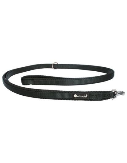 Petlando Trainingslijn Mesh Zwart - Hondenriem - 300x3 cm
