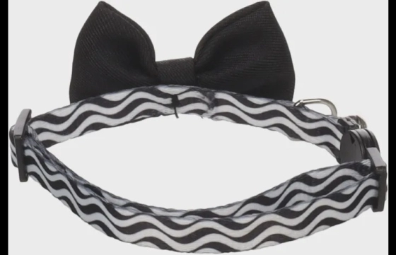 Halsband met strik Kamil Zwart