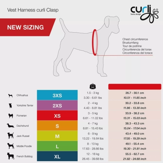 Curli Vest harnas Clasp Air-Mesh Moss S