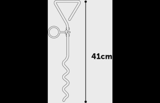 Grondpin Pina Zilver 43 CM