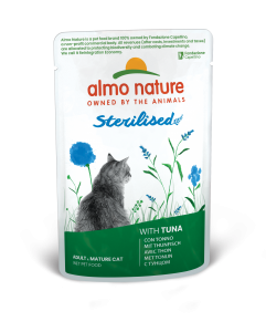 Almo Nature Holistic cat pouch sterilised tonijn 70gr